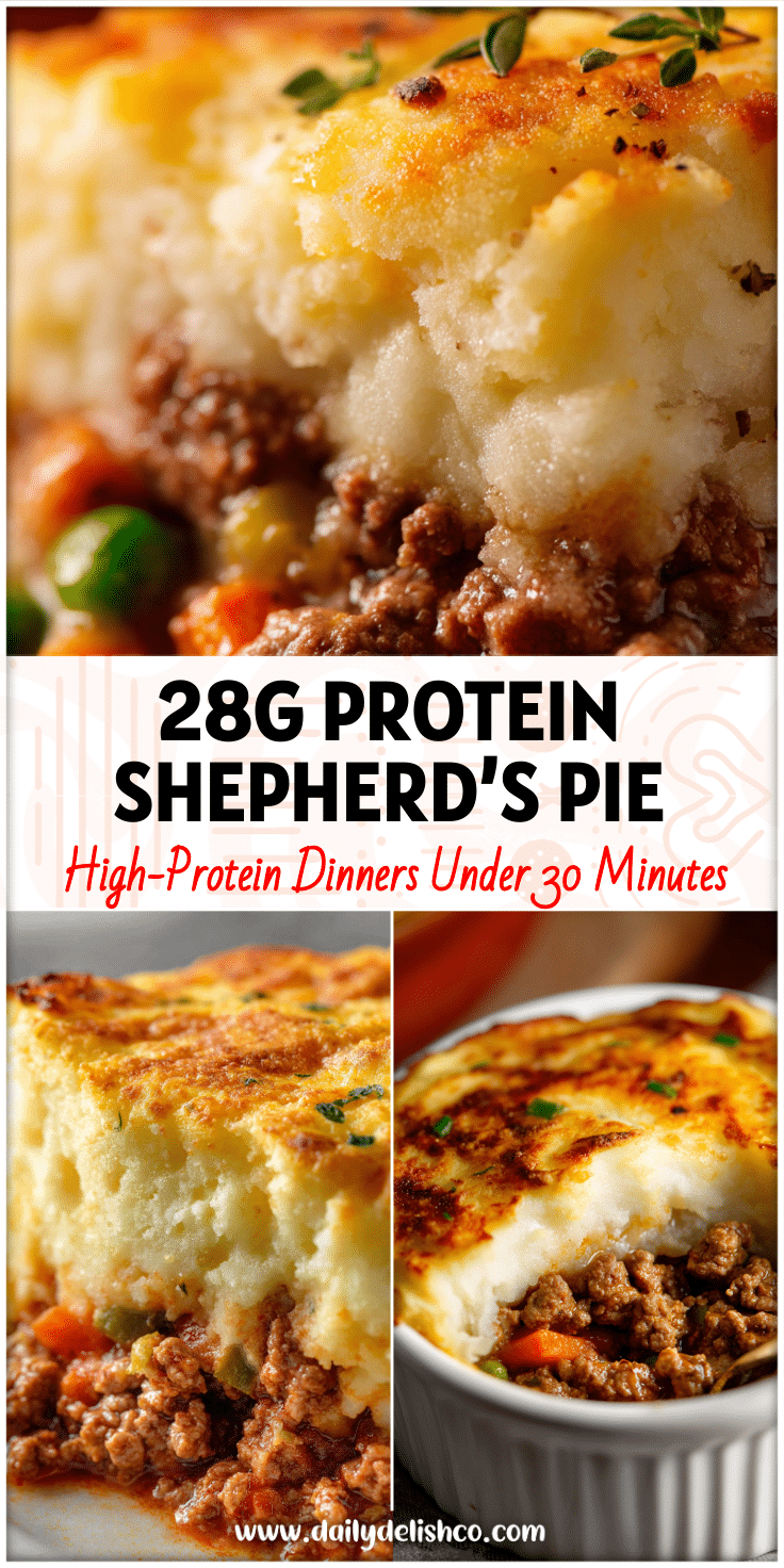20-Minute Protein Shepherd’s Pie with Ground Beef & Veggies